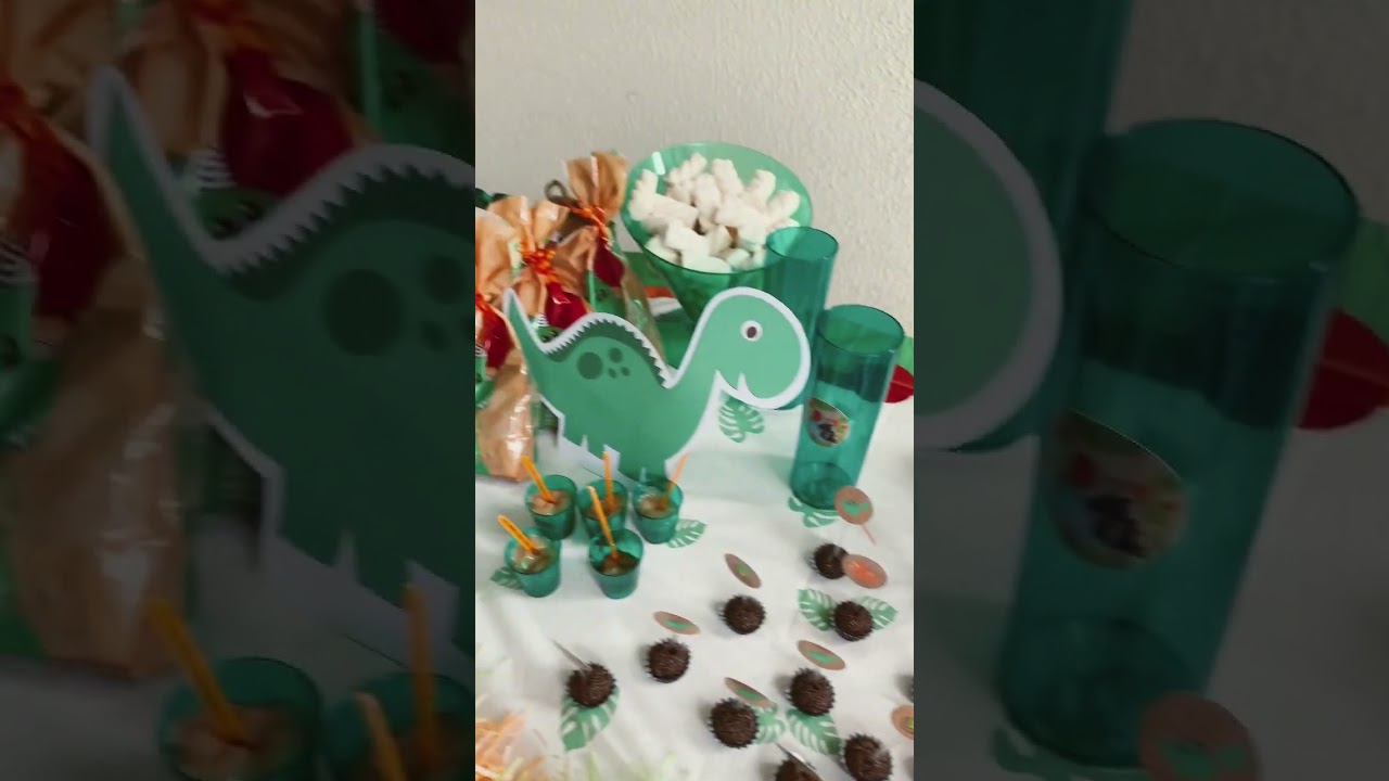 Festa simples no tema dinossauro 🦖