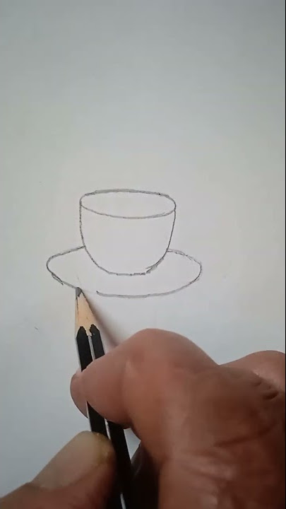 Draw A Cup And Saucer # Tea Set Drawing # Shorts