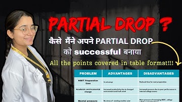 Partial drop NEET 2026|BAMS||Bsc||paramedical Time table and all advantages & disadvantages covered