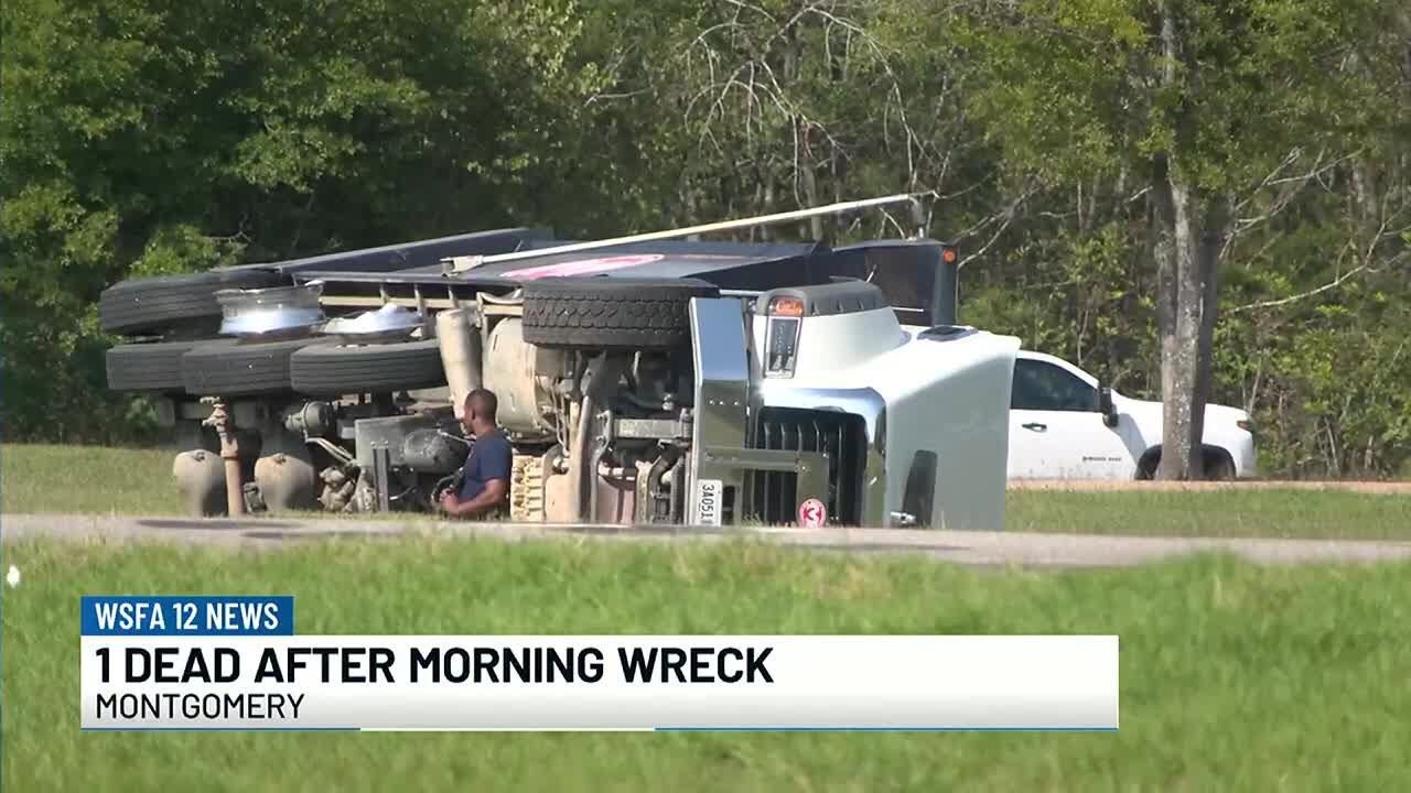 1 killed in Montgomery crash involving 18-wheeler, dump truck - YouTube