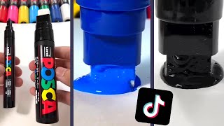 Drawing, but the marker is HUGE! (PT. 2) Posca activating compilation!🔥(SaTiSfYiNg)