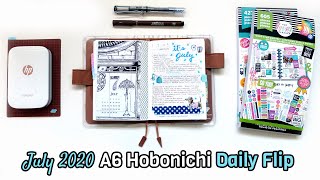 July 2020 A6 Hobonichi Daily Flip Through ft. Dog life, Fountain pens, Quarantine hauls