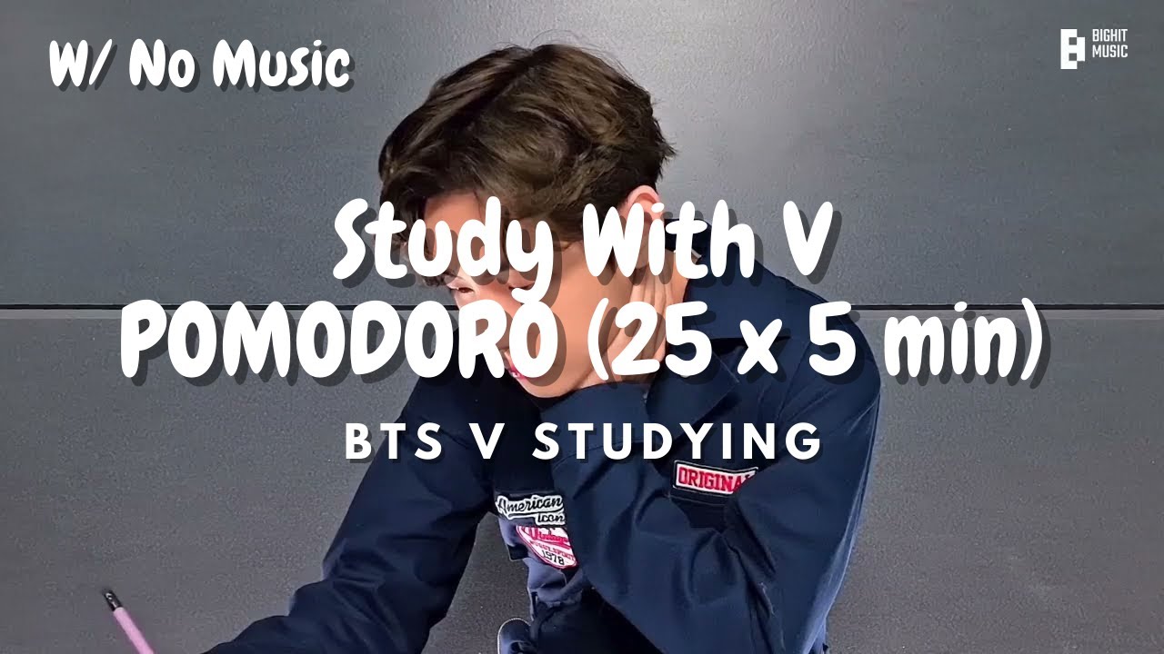 2 HOUR STUDY WITH V 🌷 | POMODORO (25/5) | V | NO MUSIC | COUNTDOWN ...
