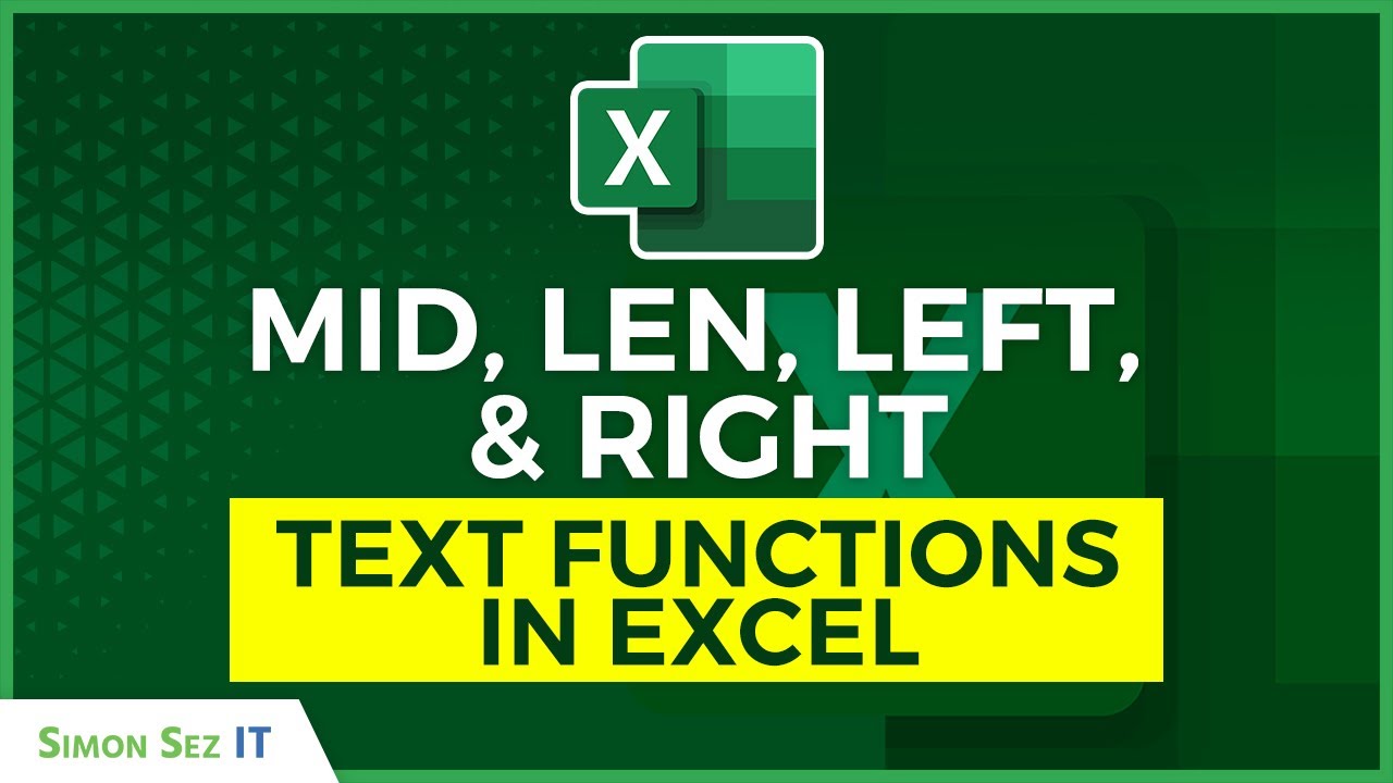 Текстовые функции в Excel: ПСТР, ДЛСТР, ЛЕВС и ПРАВС