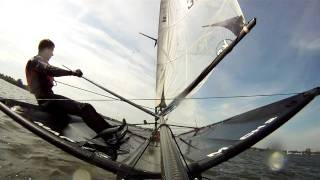 MACH2 Moth downwind sprint - 23,7 kn. [720p HD]
