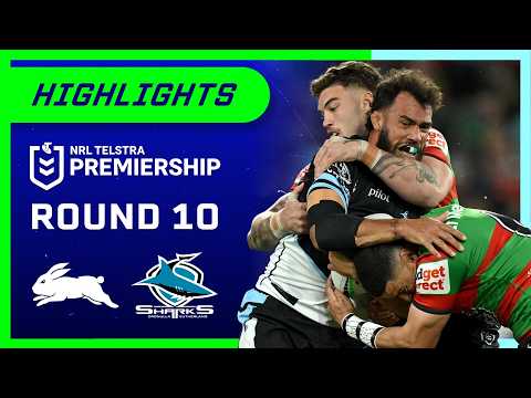 NRL Highlights: Rabbitohs v Sharks - Round 10 | NRL on Nine