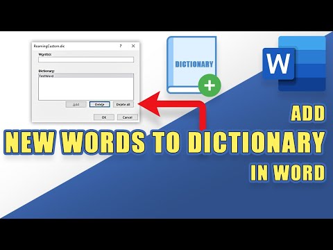 How to Add NEW WORDS to the DICTIONARY in Microsoft Word