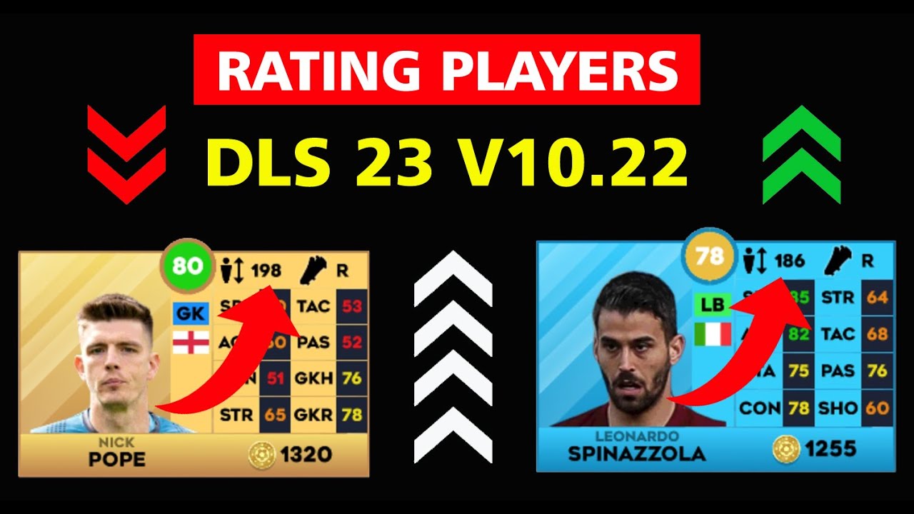 🔥 30 RATING PLAYERS IN DLS 23 V10 22 UPGRADE or DOWNGRADE ? 🔥
