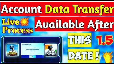 BGMI Account Data Transfer Available After this date || Account Ineligible To Transfer in BGMI#BGMI