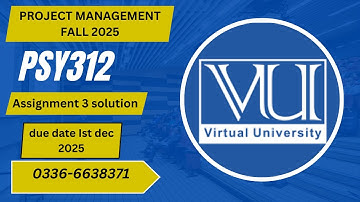 psy312 assignment no 3 solution 2025 Project Report of PSY312