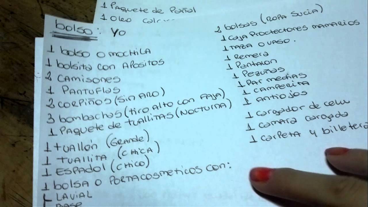 lista para parto k llevar al hospital - YouTube