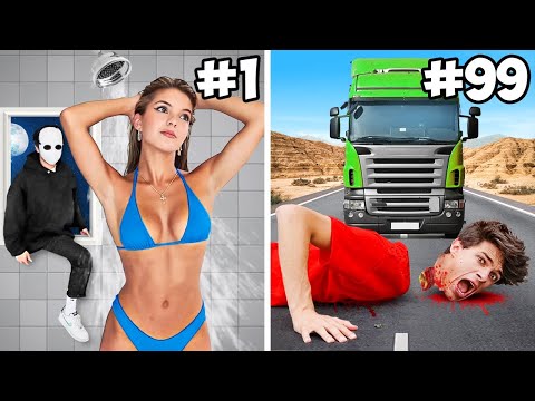 100 PRANKS IN 24 HOURS!!