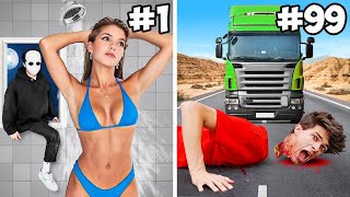 100 Pranks In 24 Hours!!