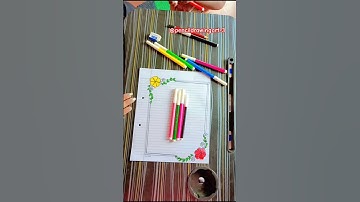 beautiful border design#satisfying #youtube#project #drawing#projectfrontpage #coverpage#trending