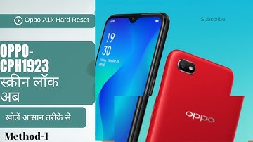 Oppo A1k cph 1923 Hard Reset/Remove ScreenLock Without Computer New Trick Hindi Method-1