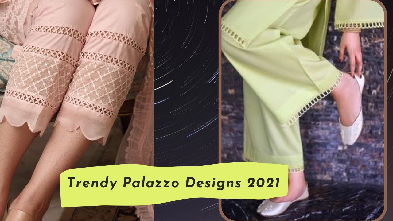 Trendy palazzo designs 2021// Latest Trousers Plazzo Desigsn//Pant designs /Stylish plazzo pant