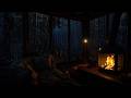 Relaxing Night In A Forest Cabin With Window Rain And Crackling Fire Sounds Relaxing Night In A Forest Cabin With Window Rain And Crackling Fire Sounds
