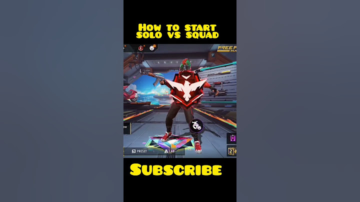 How to start solo vs squad in free fire 🤔