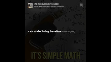 Math That Could Have Saved Your Server #sysadmin #ml #ai #ITChronicles (itchronicles.substack.com)