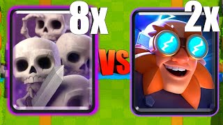 Can 8 Skeleton Army to stop 2 Electro Giants?🤯Clash Royale Epic Battle Skeleton VS Electro Giant😱