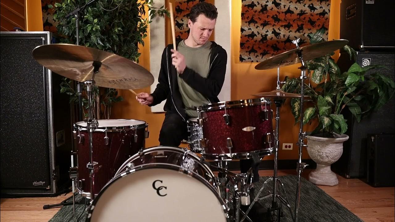 C&C Drum Company Gladstone Big Beat Drum Set Burgundy Sparkle 22/13/16