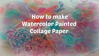 Watercolor tissue painted tissue /painting tissue paper for collage /how to make wrapping paper