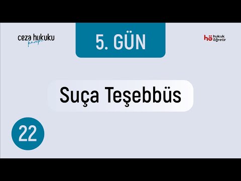 22) Ceza Hukuku KAMPI - Suça Teşebbüs - Murat AKSEL