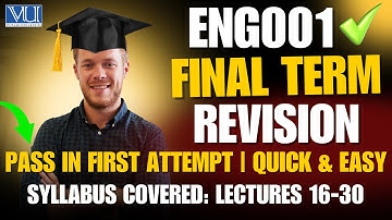 ENG001 Final Term Preparation 2025 | English Grammar & Writing Skills | Quick Revision