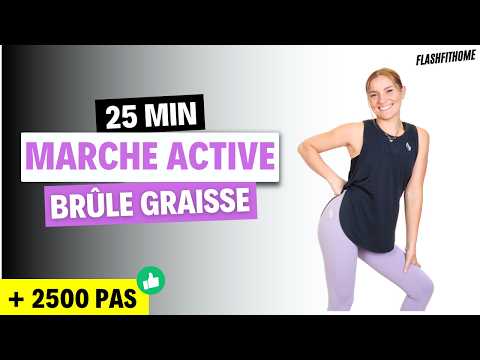 Ref:02evWT0suVM 25 min MARCHE ACTIVE pour BRULER du GRAS à la maison / débutant - Flashfithome