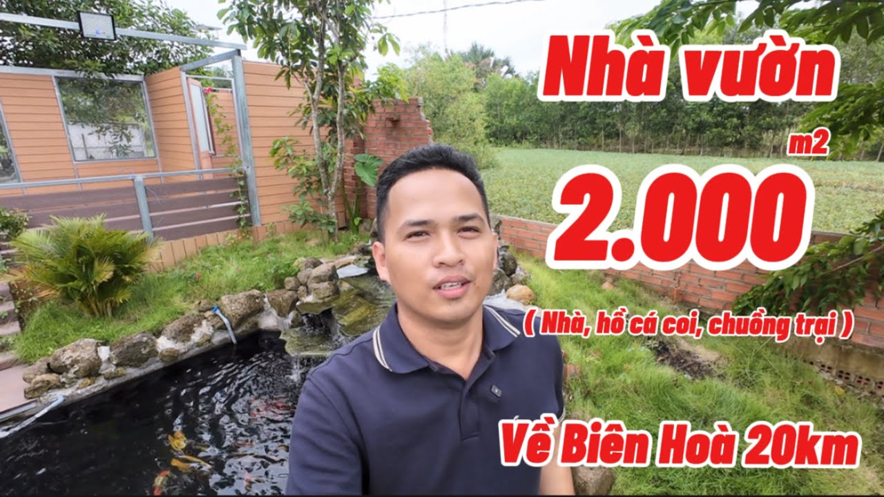 Nhà đất đồng nai, Nhà vườn ao cá, chuồng trại cách Biên Hoà chỉ 20km