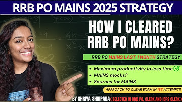 RRB PO MAINS 2025 Last 1 Month Strategy | My personal strategy | How I cleared RRB PO Mains? #rrbpo