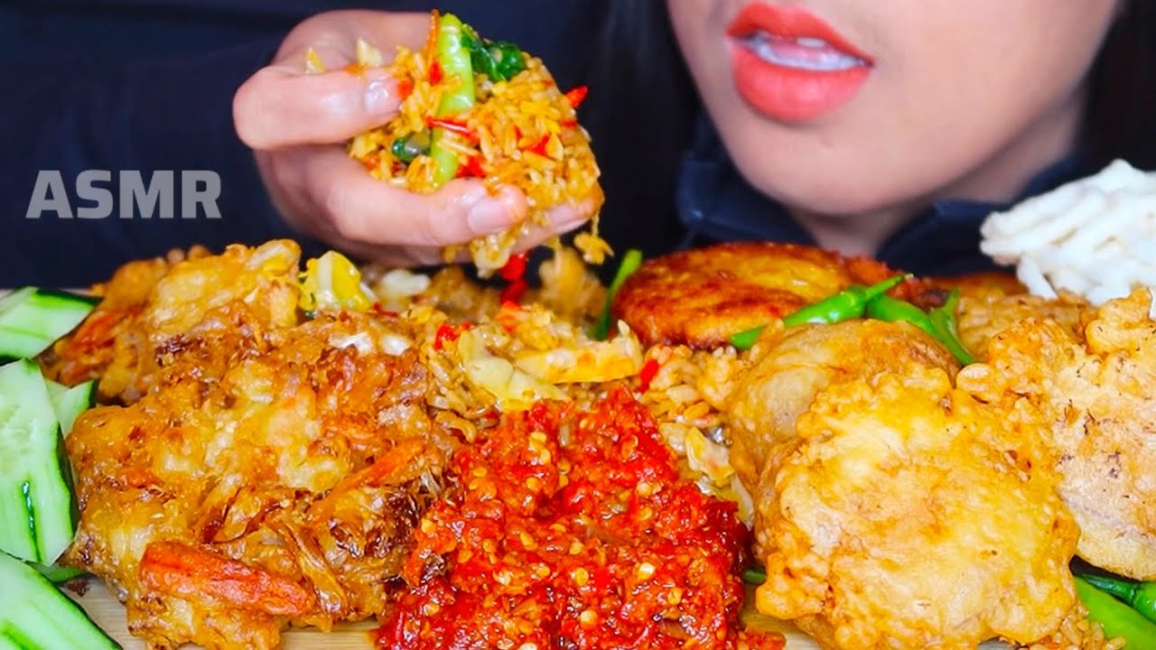 ASMR NASI GORENG *TAHU ISI ||ASMR EATING #ASMR #asmrsounds #asmrvideo 