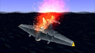 Xenogears - 133 Goliath #3 Fleeing from Grahf, shot down by Bart