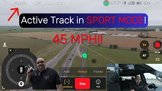 DJI MINI 4 PRO ACTIVE TRACK IN SPORT MODE 45MPH!!!