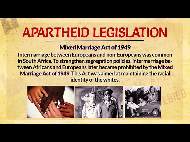 prohibition of mixed marriages act