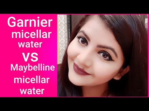 Garnier miceller water vs Maybelline micellar water review | comparison demo makeup remover | RARA |