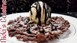 Chocolate Funnel Cake - Nida's Cuisine - Chocolate Cake Recipe