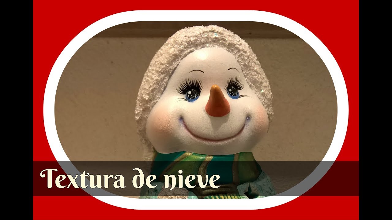 Pinta cerámica: Muñeco de nieve | Técnica con textura de nieve | Especial de Navidad