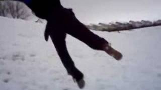 funny sledding accident!!