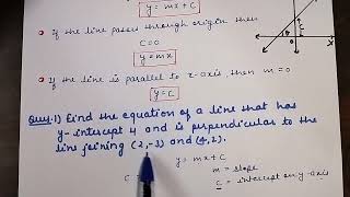 Equation of straight line, slope intercept form of straight line MATHS CLASS 11 TGT PGT