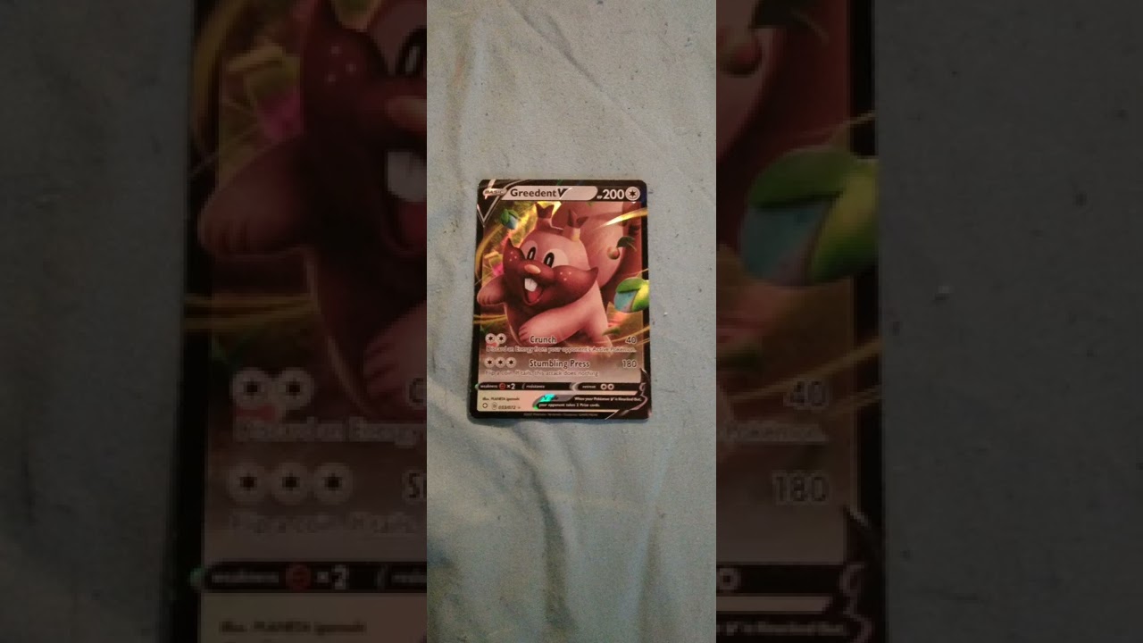 My new Greedent V Pokemon card!