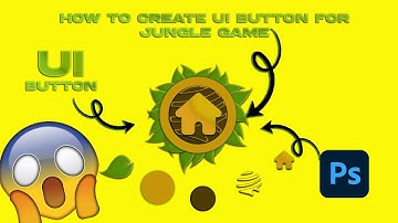 How to Design Jungle Game UI Button in Photoshop | Easy Game UI Tutorial (2025) | Skill Stack