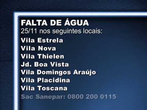 sanepar falta de água