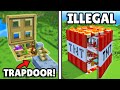 3 ILLEGAL Starter Houses for Survival! [MINECRAFT]
