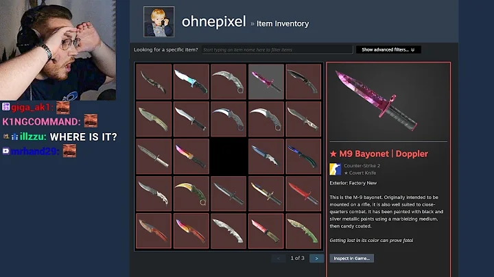 the moment ohnepixel realized he lost his favorite knife