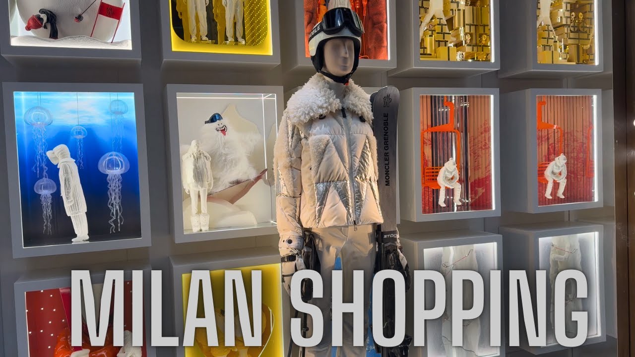 Milan Luxury Shopping 🇮🇹 | Winter Fashion Window Displays in Milano