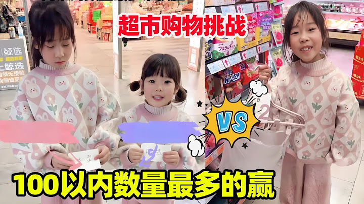 超市购物挑战，100以内数量最多的赢，最后谁赢了呢？【小卷毛和姐姐】