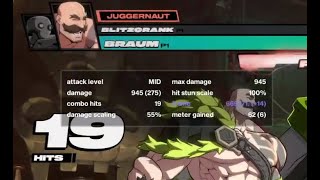 Braum 945 Damage Mid Screen Combo - 2Xko Beta, Juggernaut Solo Combo