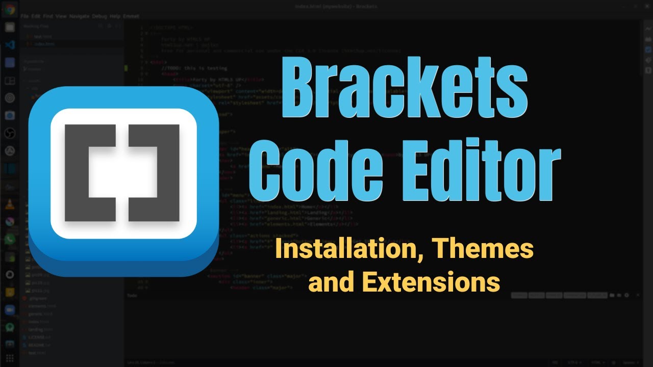 Brackets Code Editor Installation, Themes and Extensions YouTube