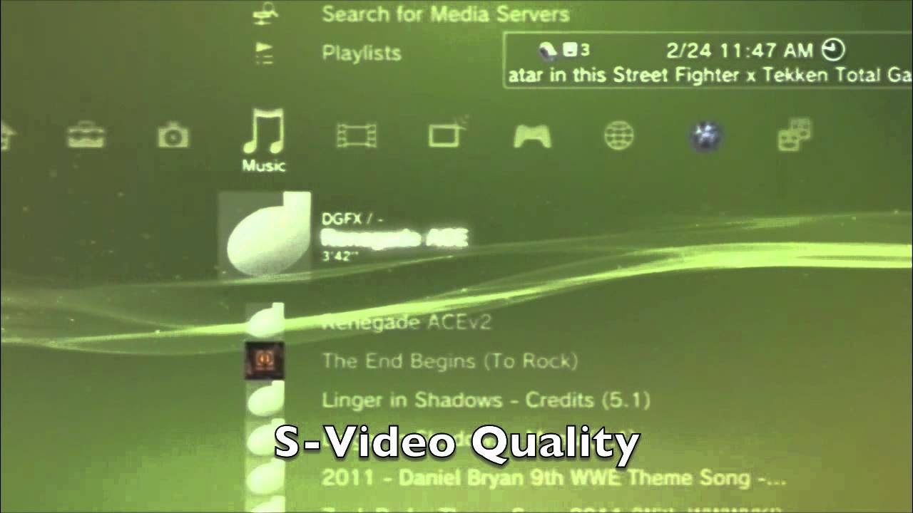 SVideo vs Composite Quality Test Part 1 PS3 Interface/XMB YouTube